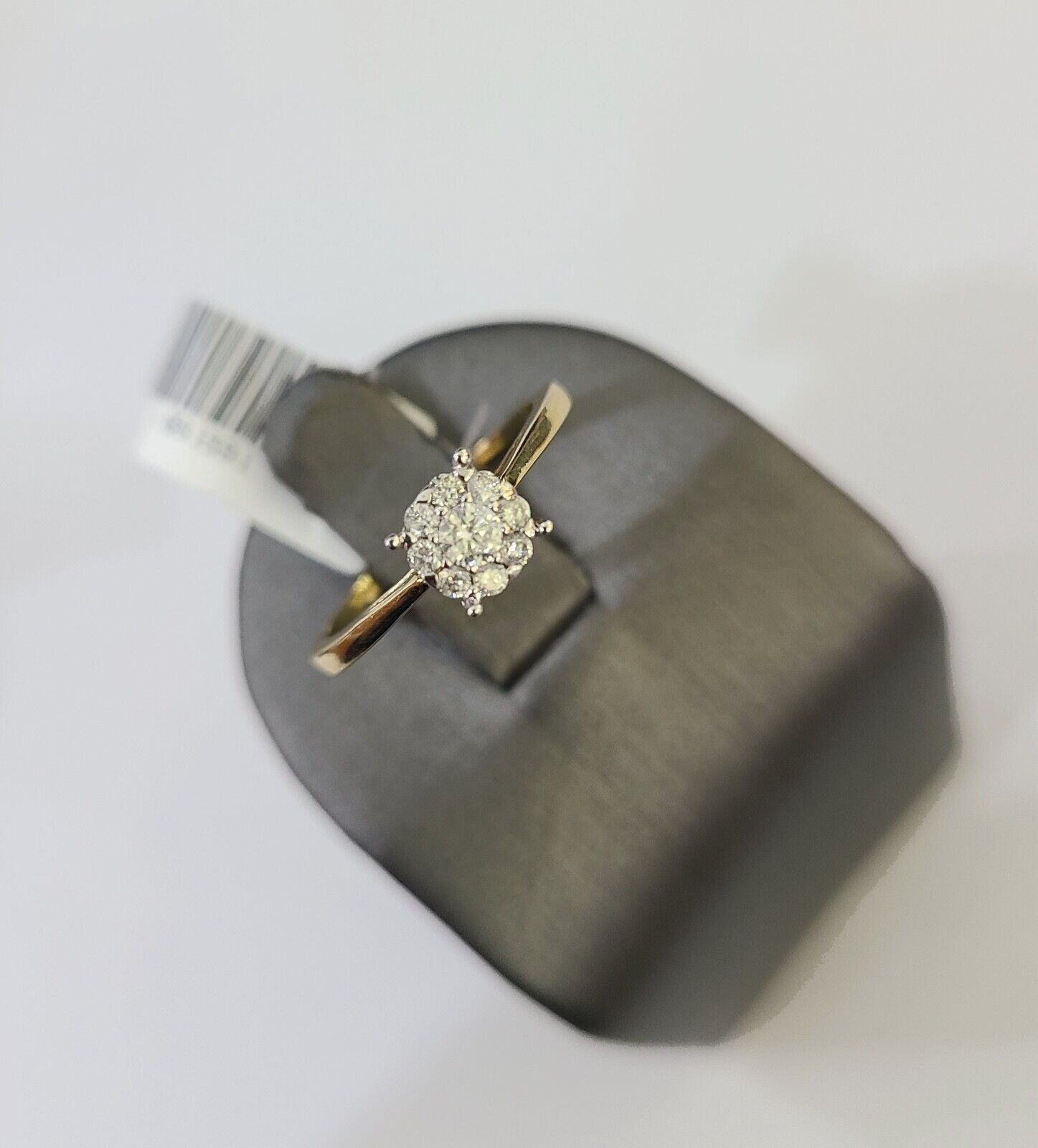 Real 10k Yellow Gold Diamond Ladies Ring Flower Shaped Women Engagement Casual - Reva Jeweler