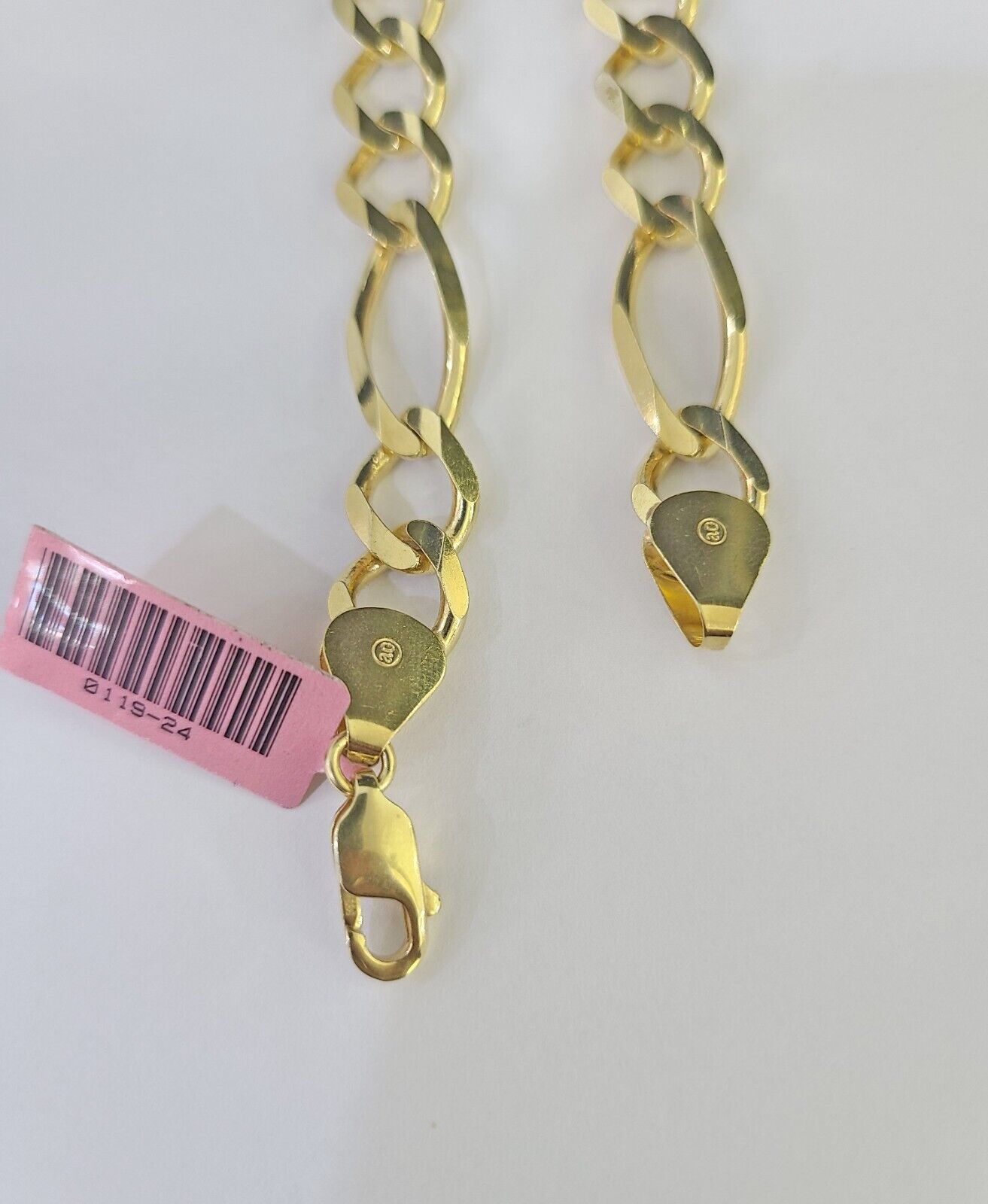 Real 14k Yellow Gold Figaro link Bracelet 9mm 8" Inch Men women Genuine - GoldenlinQ